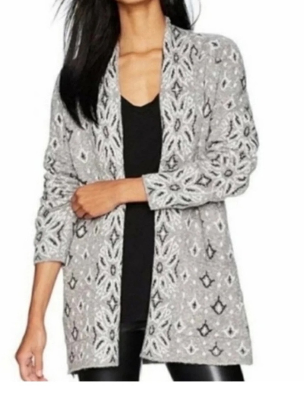 Lucky Brand Lauryn Open Front Knit Cardigan - XS